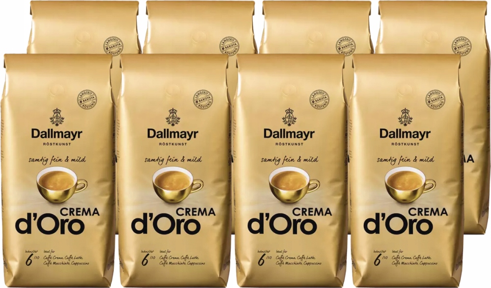 Kawa ziarnista mieszana Dallmayr Crema d'Oro 1000 g x8