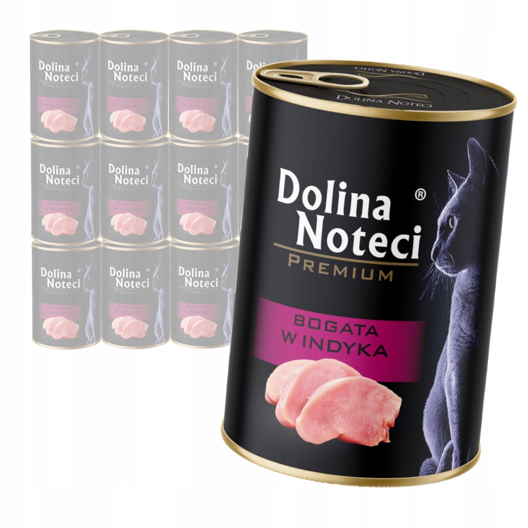 Levně Dolina Noteci Premium 12x400g Mokré Krmivo Pro Kočky Bohaté na krůtu