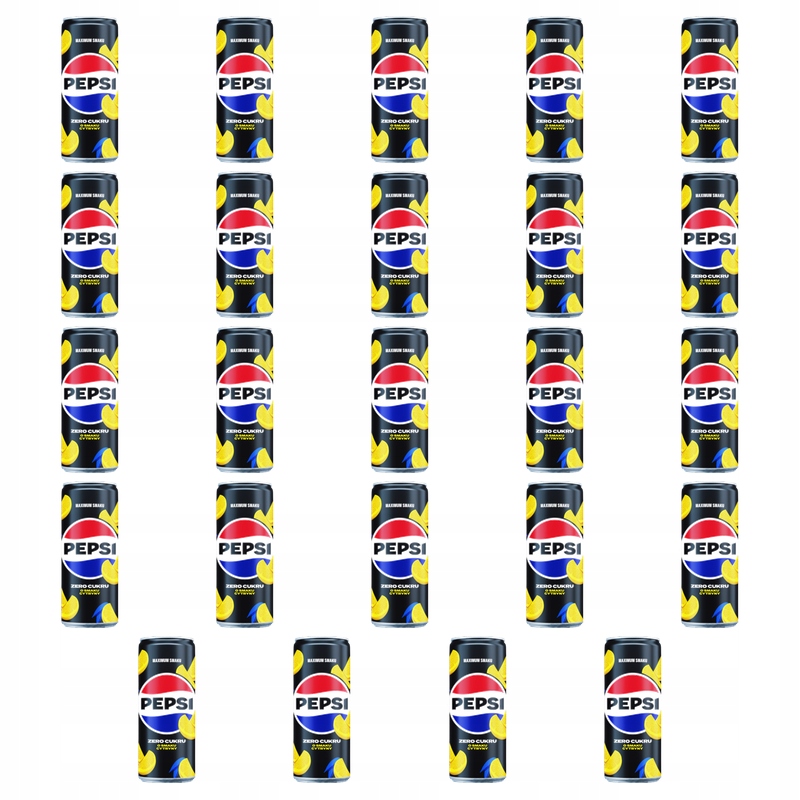 Pepsi Sycený nápoj bez cukru s citronovou příchutí 330 ml X24