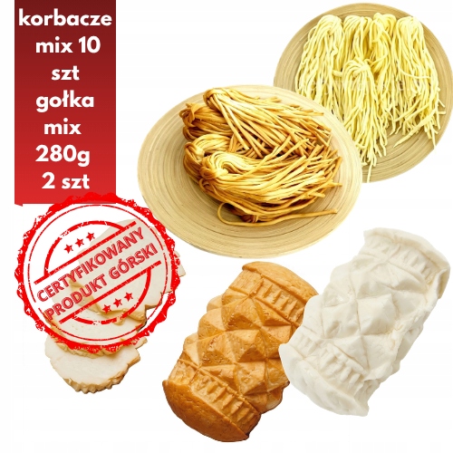 Sery góralskie mix białe wędzone korbacze nitki 10 szt, golka 280g 2szt,