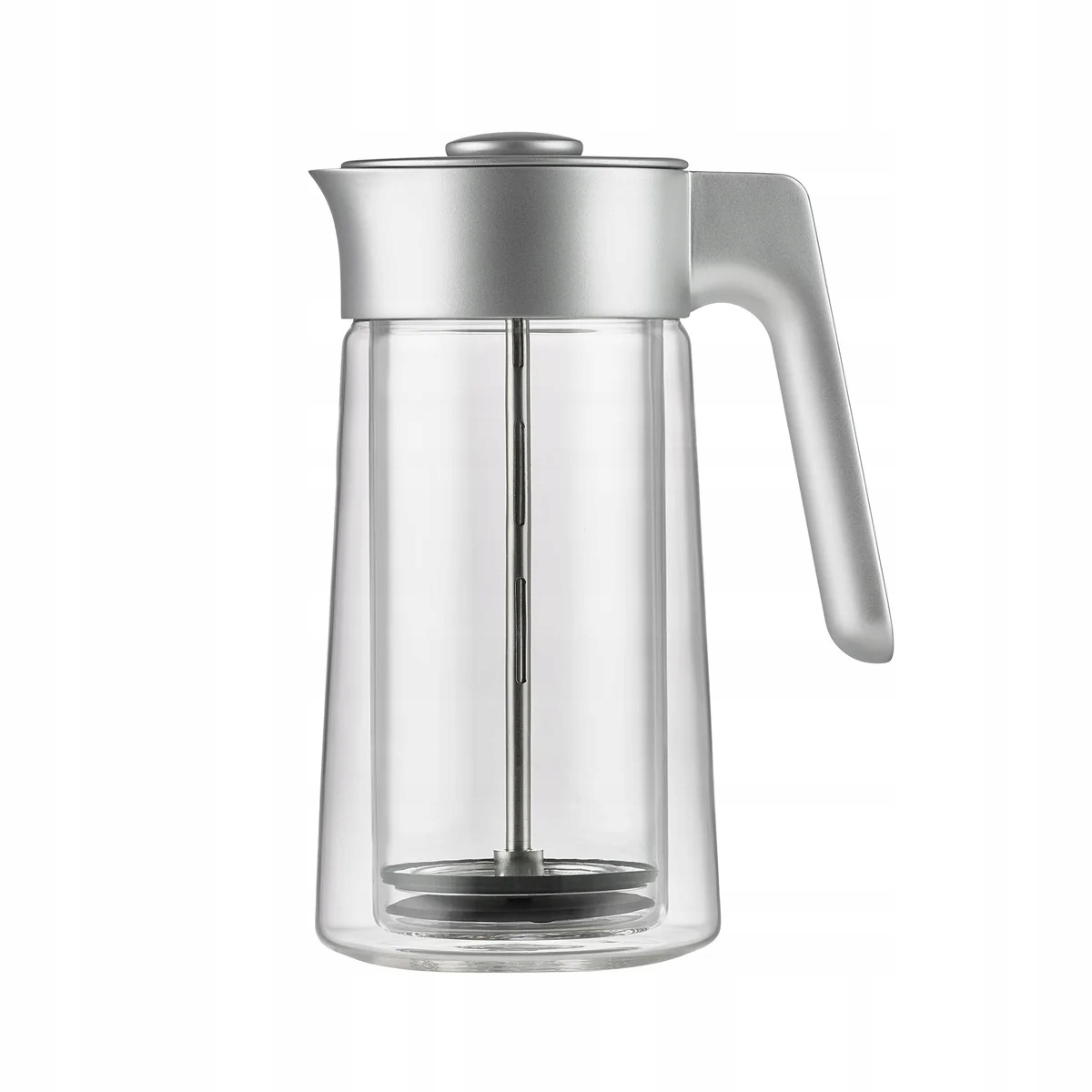 Jacob Jensen Skleněný pístový zavařovač na kávu 0,8 l termický stříbrný