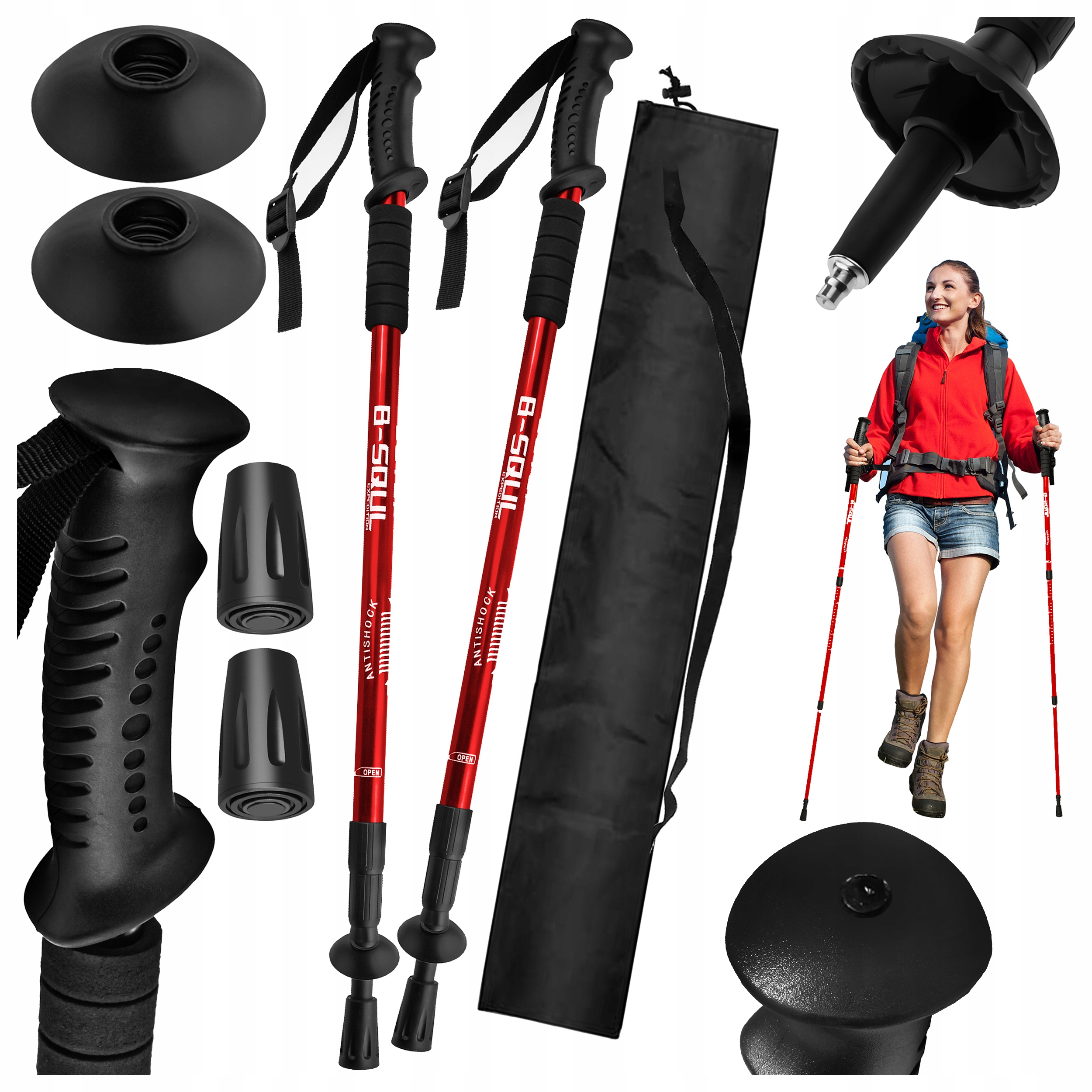 Kije Nordic Walking Kijki do Chodzenia Składane x2