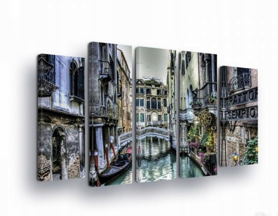 Obraz 150x100 Benátky kanál gondola most staré budovy krajina Taliansko