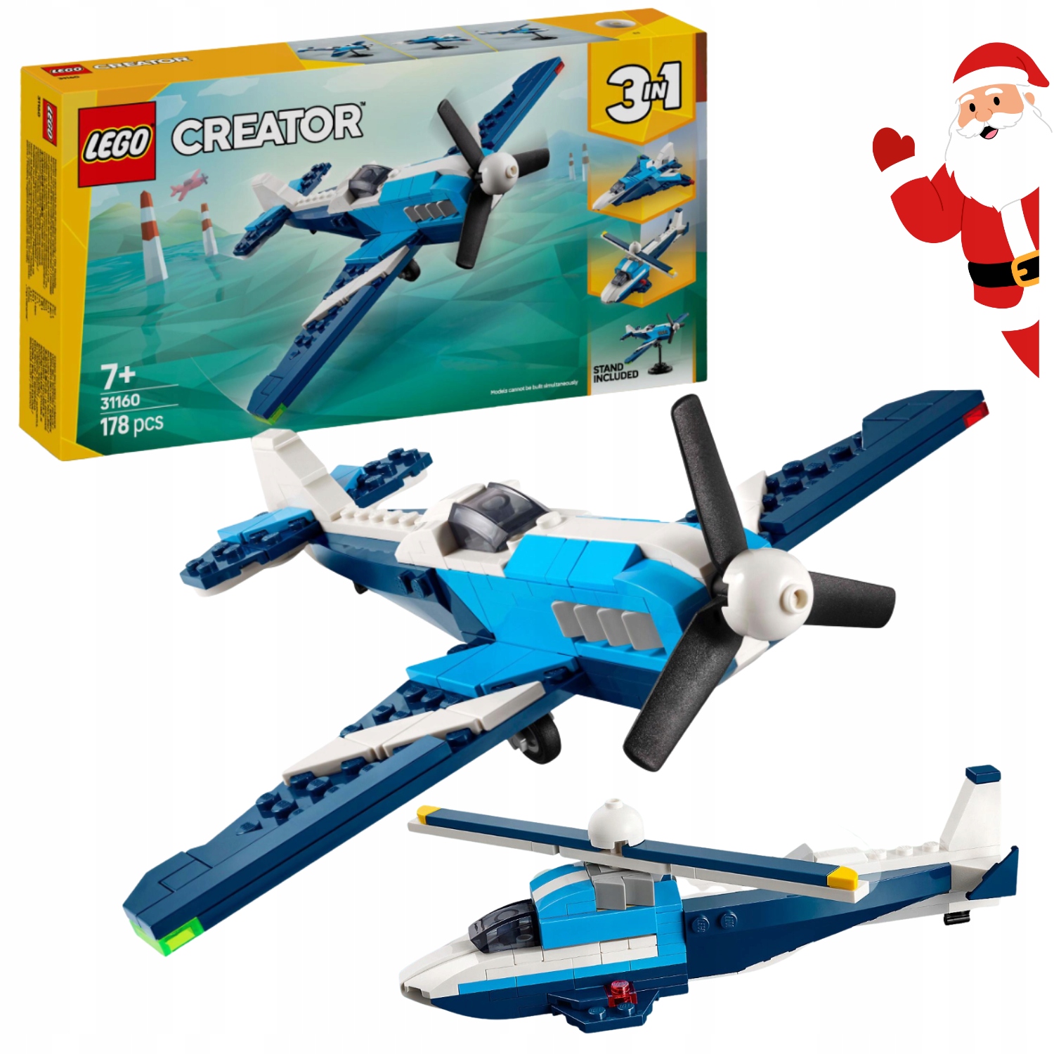 Klocki Lego Creator 3 W 1 31160 Statek Powietrzny Samolot Wyścigowy