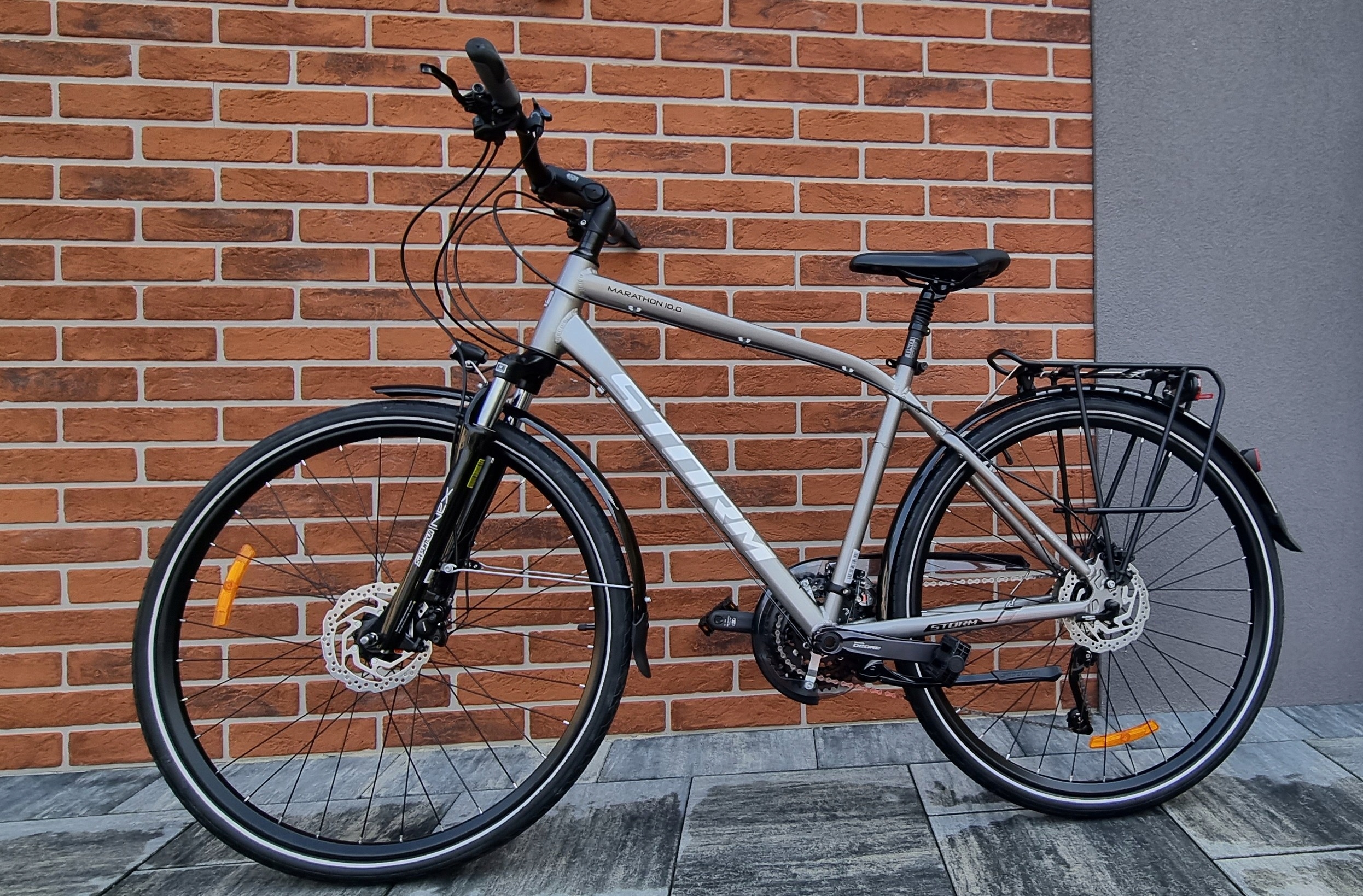 Rower trekkingowy Storm Marathon 10.0 Man, 19 cali, koło 28 ", szary