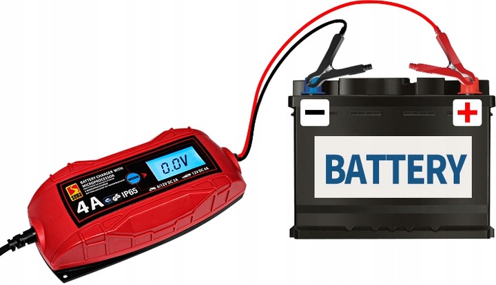 Prostownik automatyczny 6V/12V 4A LCD SENA Natężenie maksymalne 4 A
