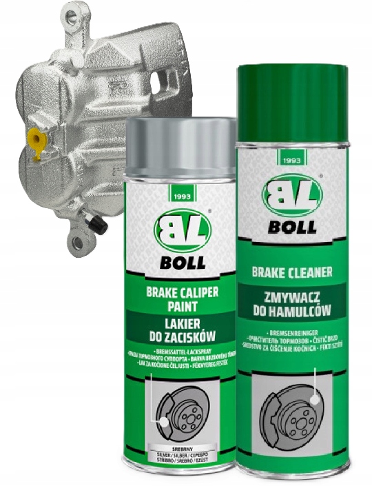 Lakier do zacisków i bębnów hamulcowych srebrny 400 ml +zmywacz 500ml Boll