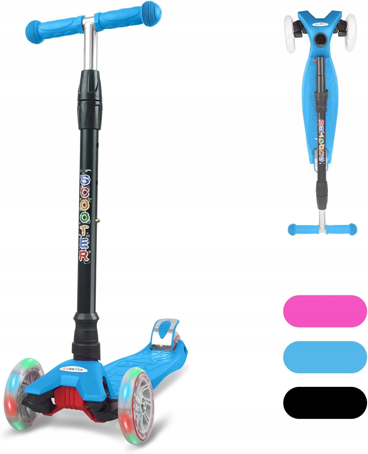 Hulajnoga Dla Dzieci Faydudu Pro Trójkołowa Regulowana Led Wytrzymała