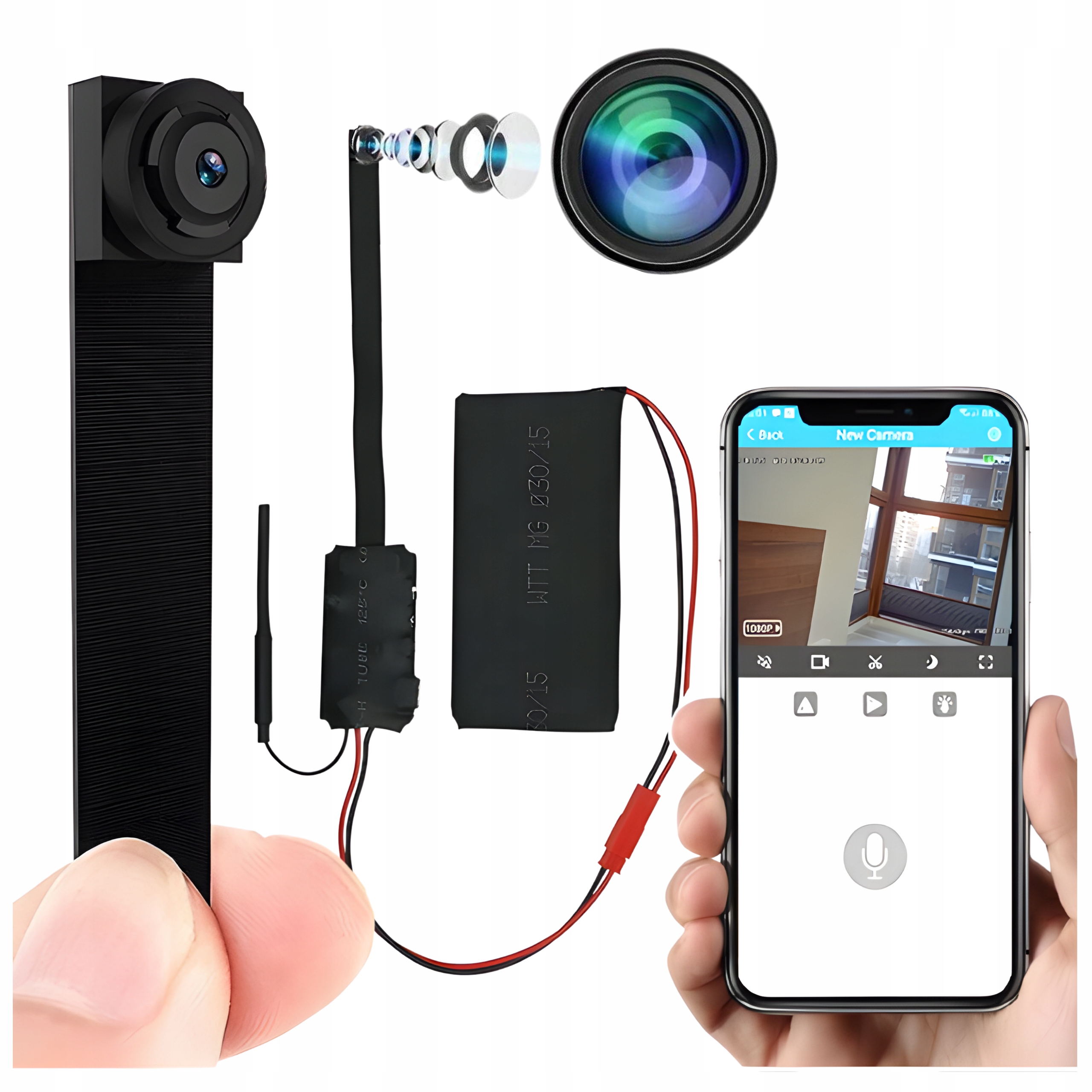 МИНИ ШПИОНСКАЯ КАМЕРА СКРЫТАЯ WIFI ОБНАРУЖЕНИЕ ДВИЖЕНИЯ УДАЛЕННЫЙ ПРОСМОТР ДЛЯ ТЕЛЕФОНА