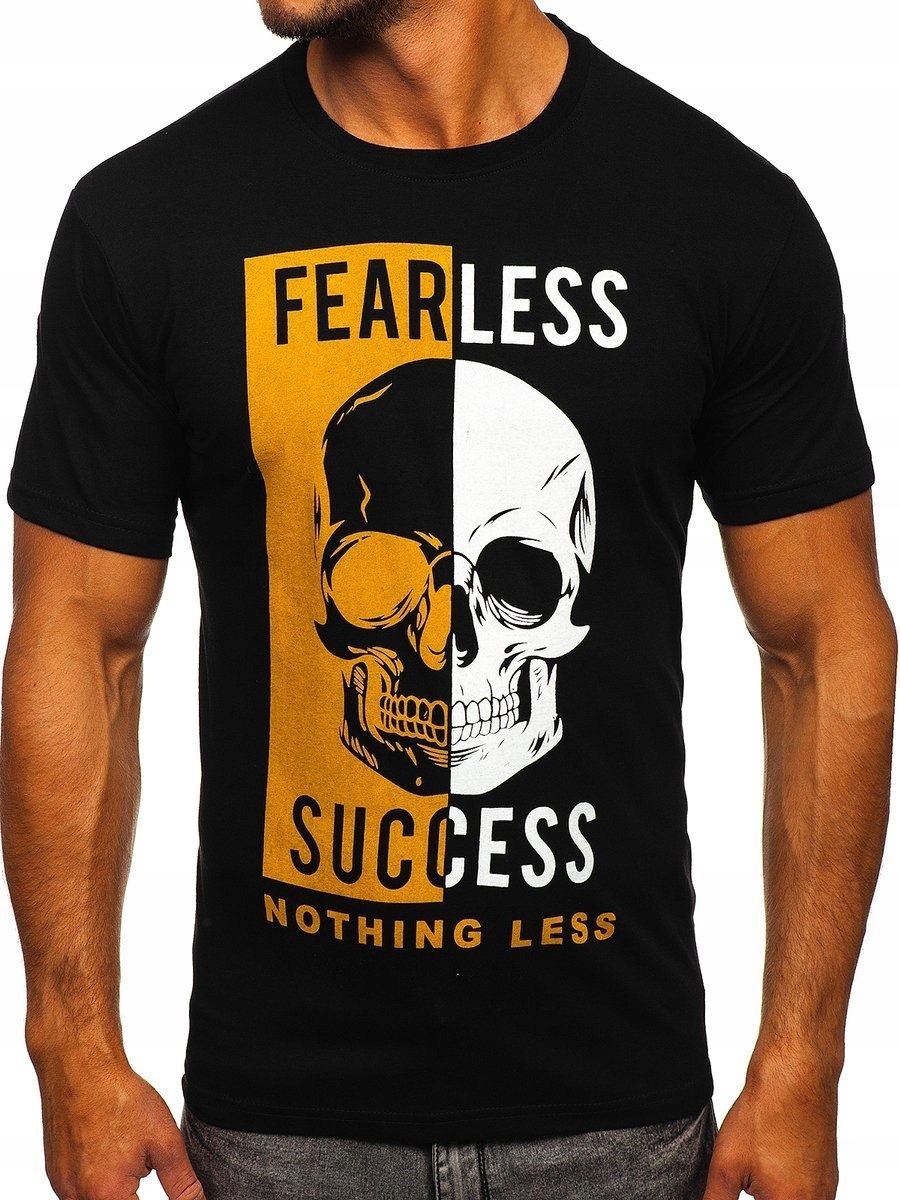 

T-shirt Męski Koszulka Czarna 142173 Rozmiar_l