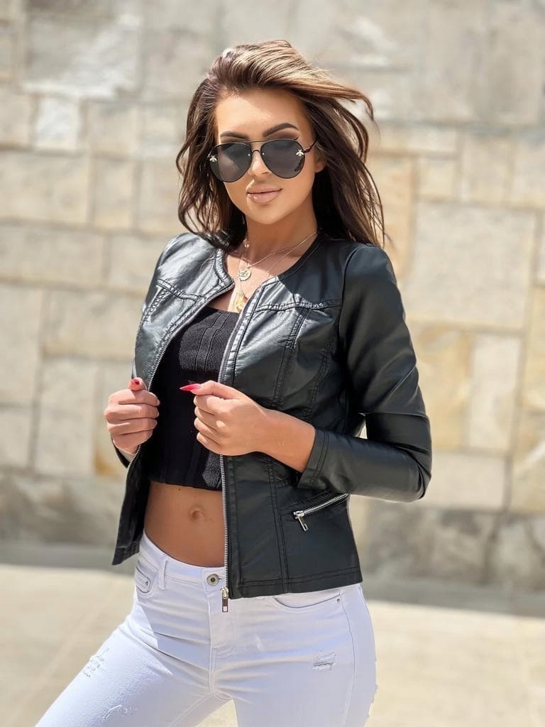 Kurtka Ramoneska Escandelle Paris_Chanelka 38/M Materiał dominujący skóra ekologiczna