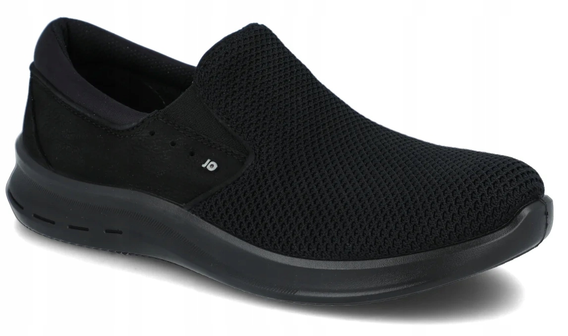 Polobotky slip-on Jomos 328396 černé na široké nohy, tuhost H strech R40