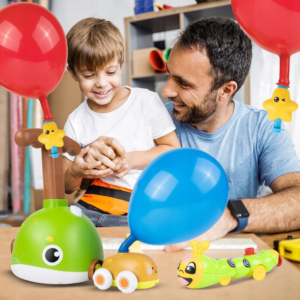 WYRZUTNIA BALONÓW BALONOWA RYBKA RYBA ROZDYMKA DWA AUTA 13 SZT BALONÓW Wiek dziecka 3 lata +