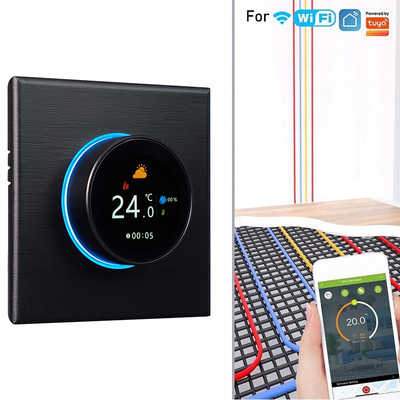 WiFi Knob Termostat Regulátor teploty Elektrické podlahové vytápění