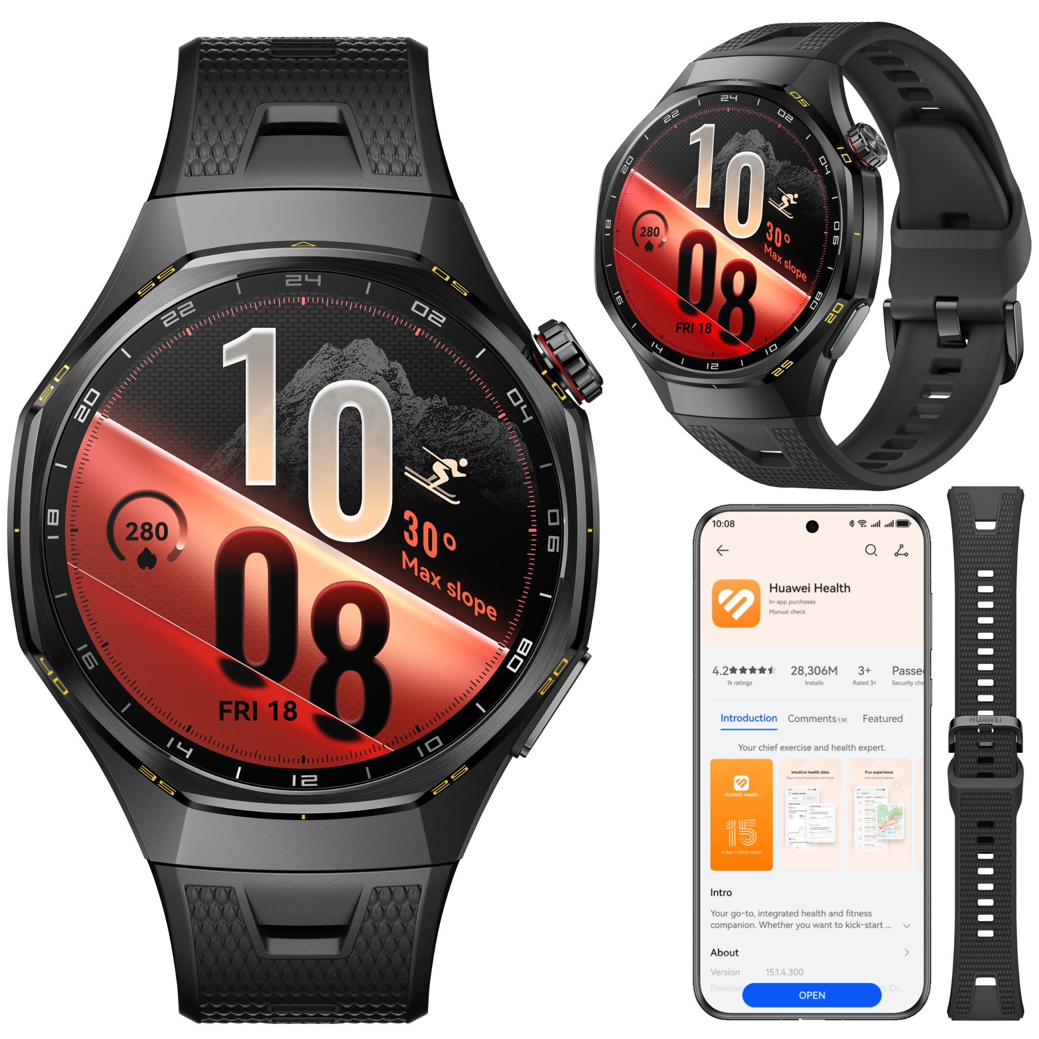 Smartwatch Huawei Watch Gt 7 Pro 46mm Active tytanowa obudowa Nfc czarny