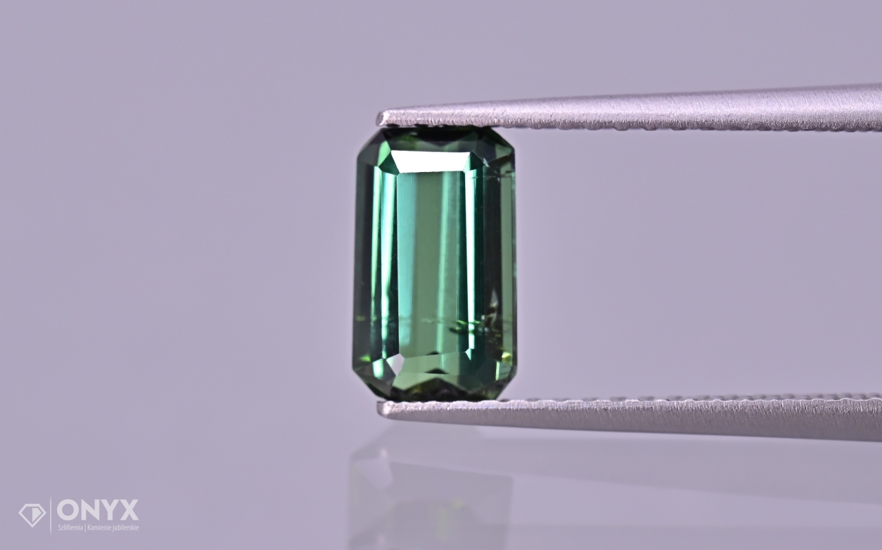 Turmalín Verdelit fazetovaný oktagon 8,5x5 mm