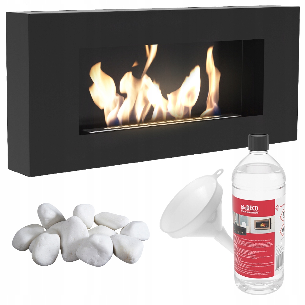 Biokominek 900X400 Delta Flat Závesný Plochý 12CM Darčeky Lievik Kamene