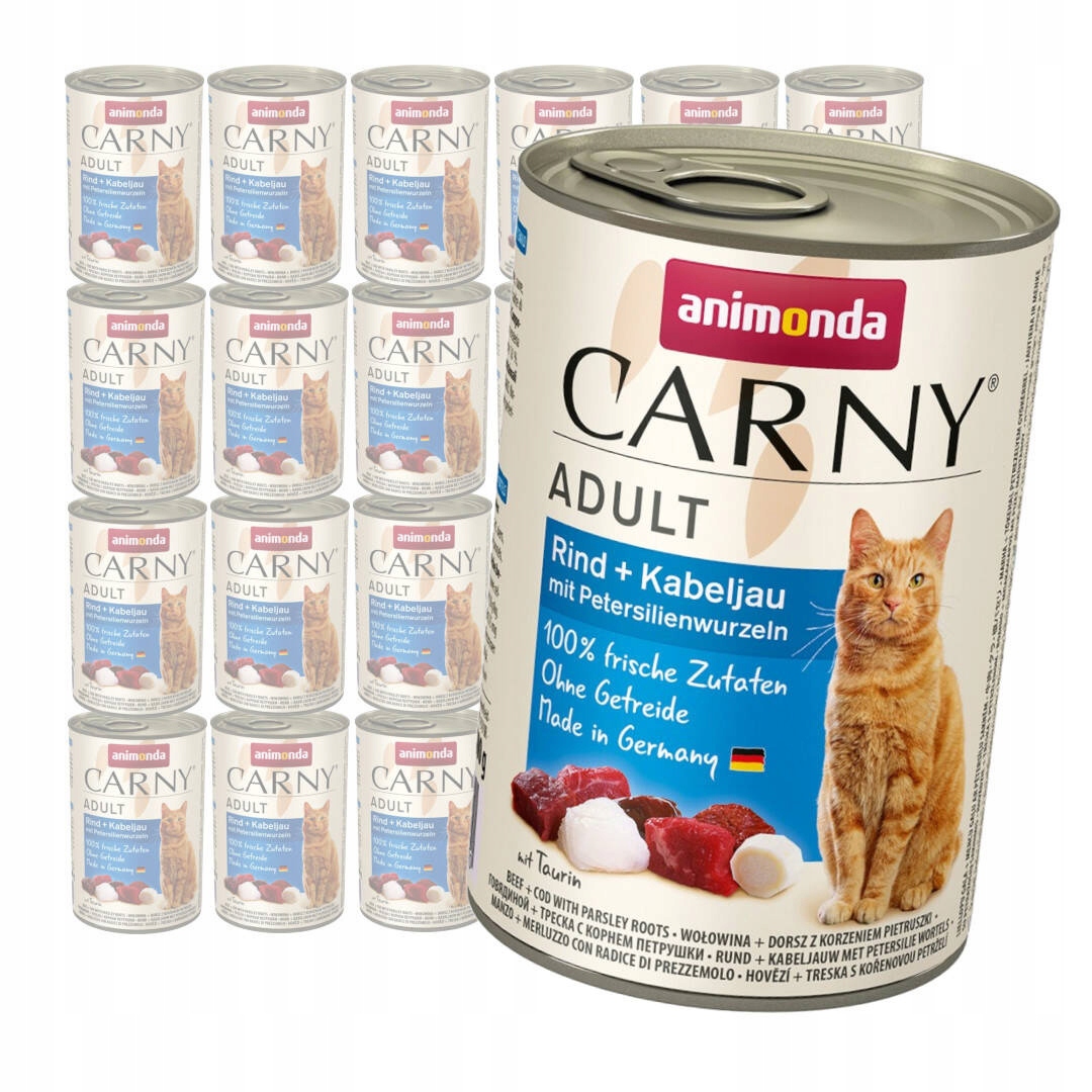 Levně Animonda Carny Adult 24x400g Mokré Krmivo Pro Kočky Hovězí příčesek Petržel