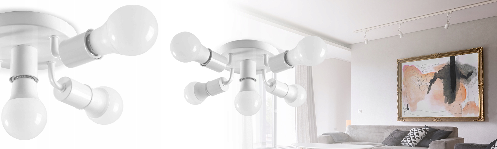 LAMPA SUFITOWA REFLEKTOR METALOWA ROUND WHITE 5 Rodzaj plafon