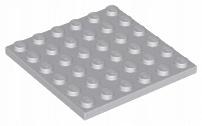 

Lego 3958 Płytka 6x6 szara jasna Nowa (5g)