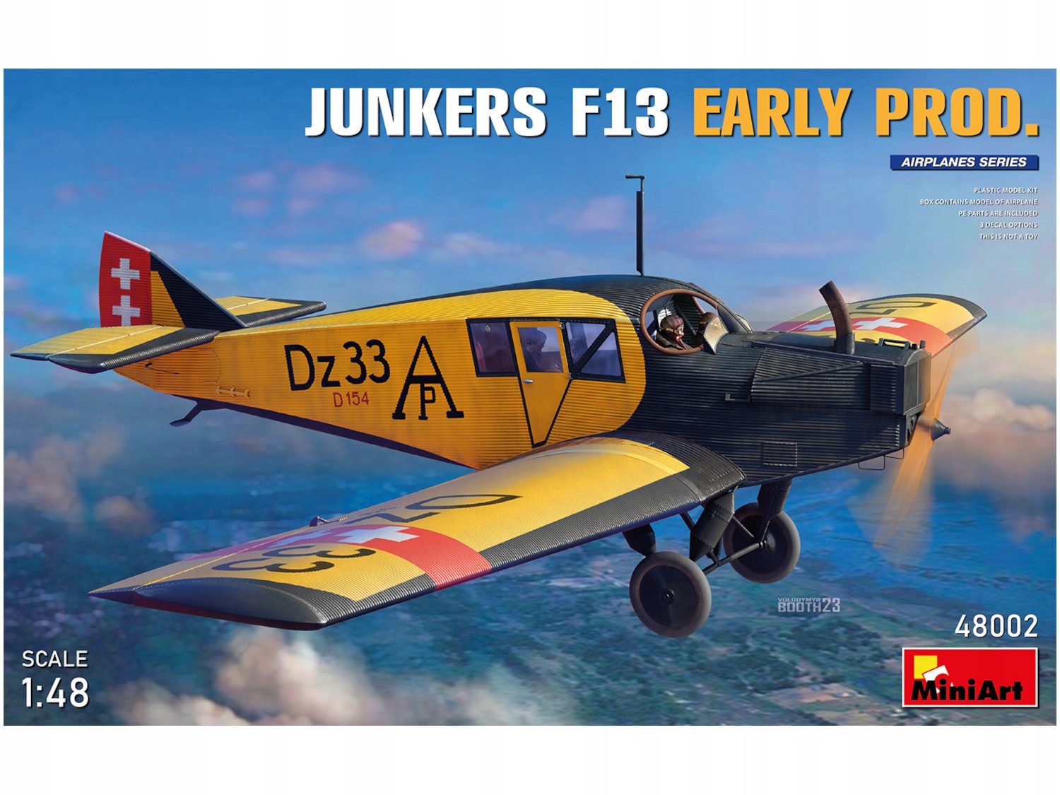 Letadlo Junkers F13 Early Production model 48002 MiniArt