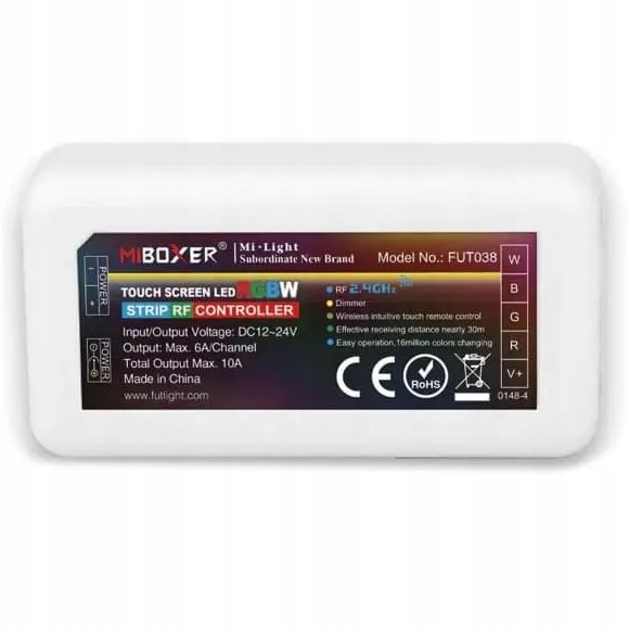 

Sterownik Led Mi-Light FUT038 Rgbw 12V-24V 10A