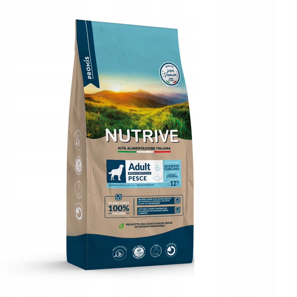 Nutrive sucha karma dla psa mono białkowa ryba duże opakowanie 12kg