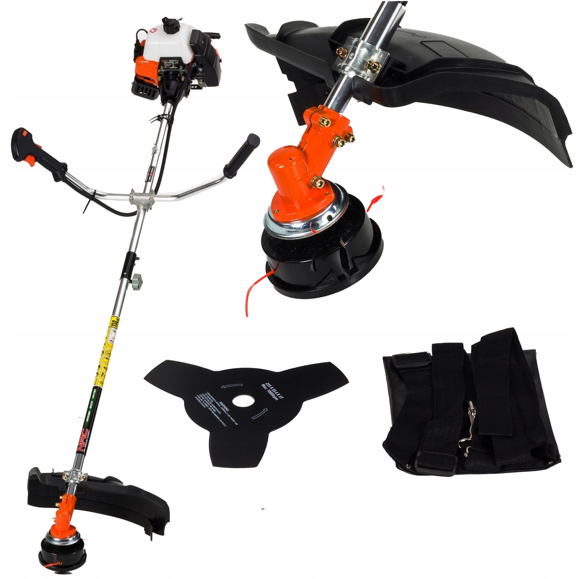 Mocna Kosa Spalinowa Nac BP540-32B-V 3,2KM 54CM3 Głowica Tarcza Szelki