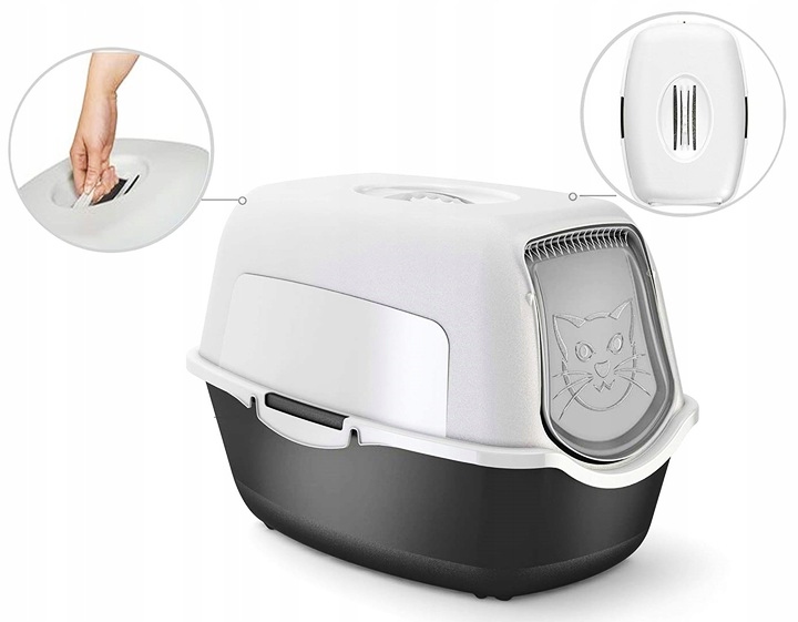 

Kuweta zamykana dla kota 55 cm x 40 cm x 38 cm