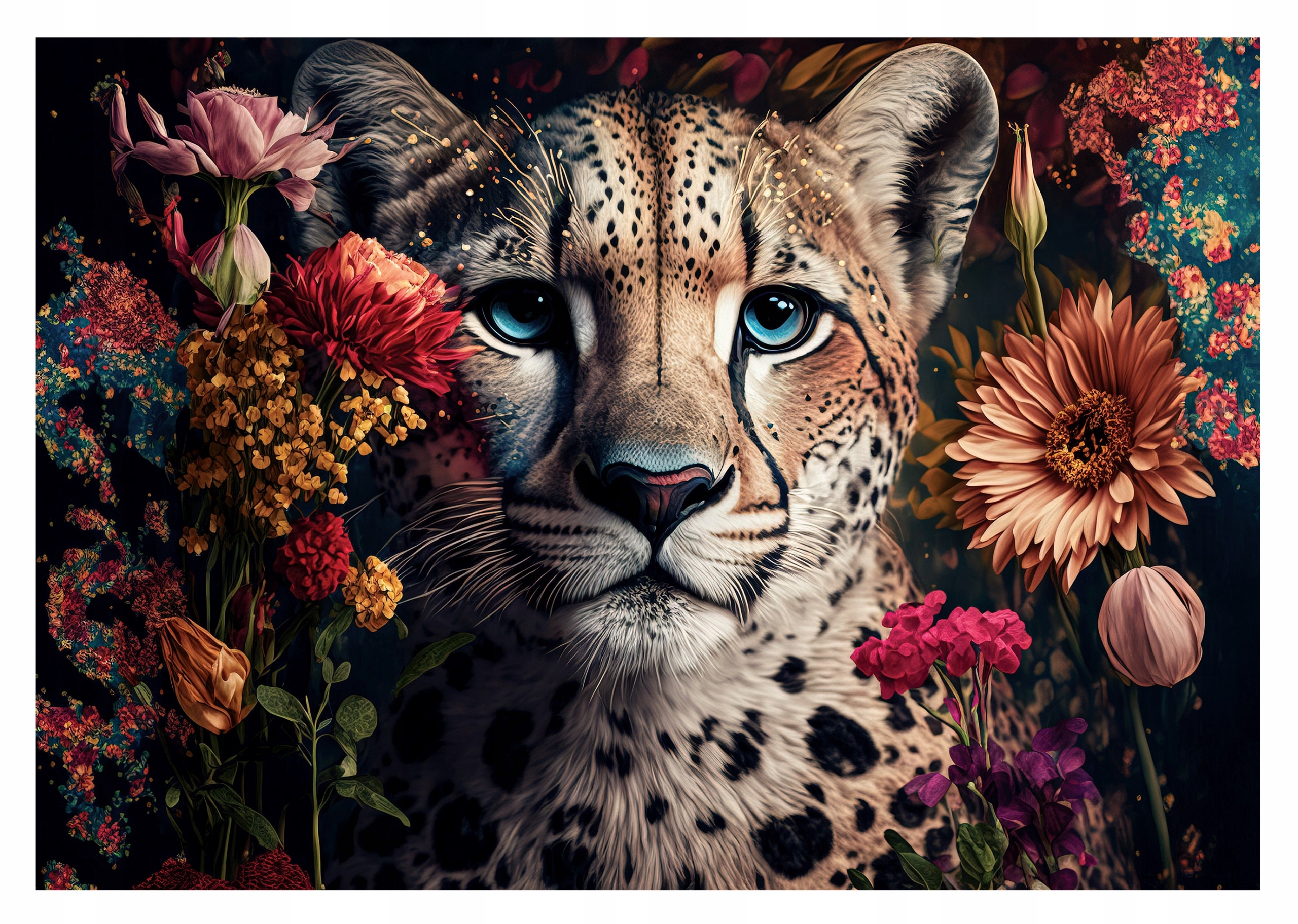 Fototapeta Tygr Květiny Zvířata Příroda 312x219