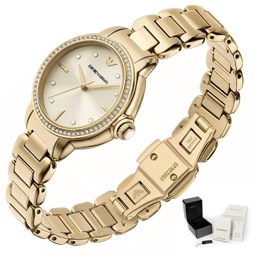 Stříbrné Dámské Hodinky Emporio Armani AR11596 Certifikát Krabička Komplet