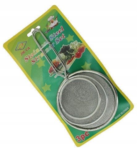 

Zestaw 3 sitek kuchennych metalowych 8,10,12 cm