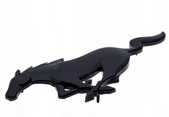 FORD MUSTANG 2017 - CZARNY EMBLEMAT PRZÓD KOŃ OE _ 1901933 _ GR3J-8A224-AA5