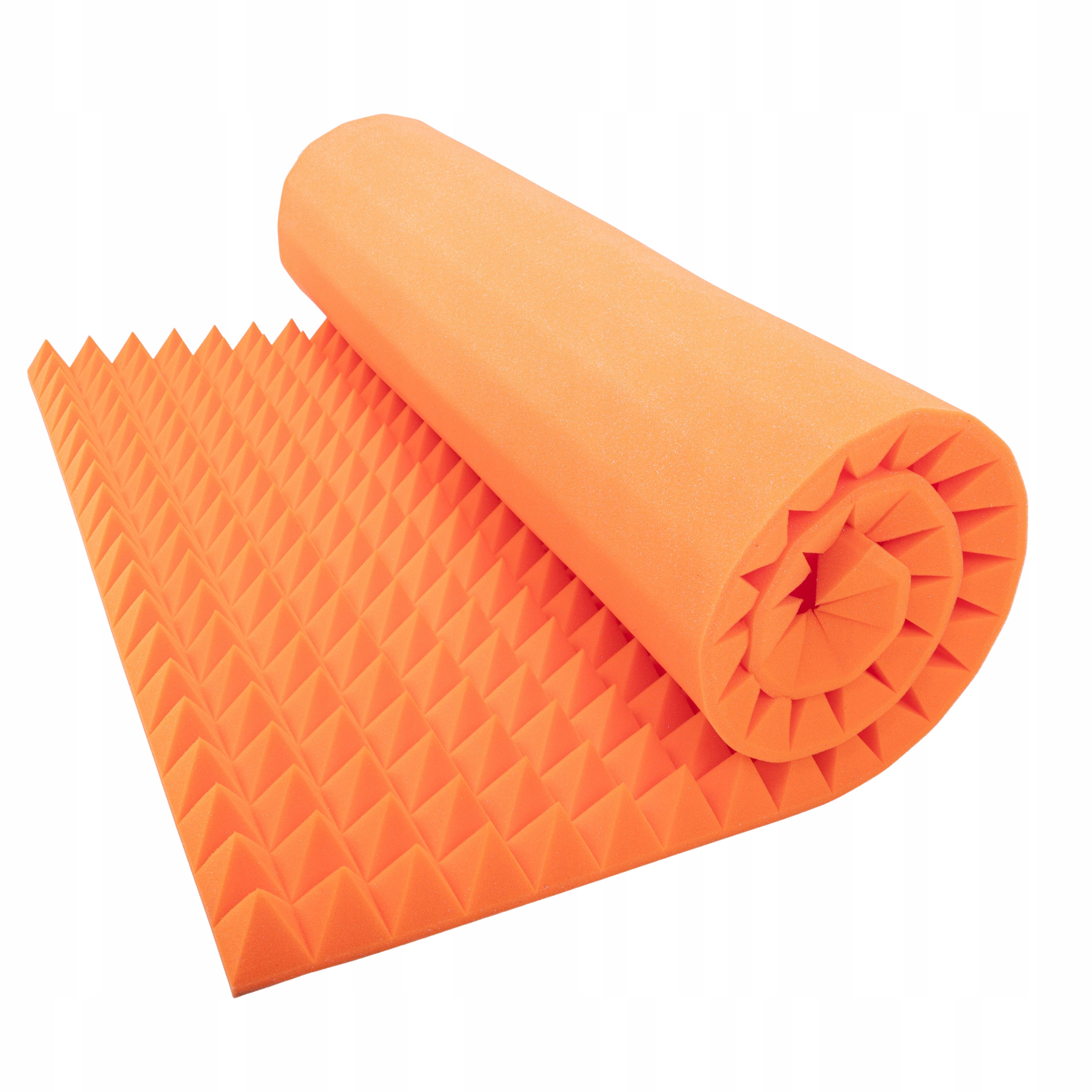 Akustická pěnová tlumící podložka Pyramidní povrch oranžová