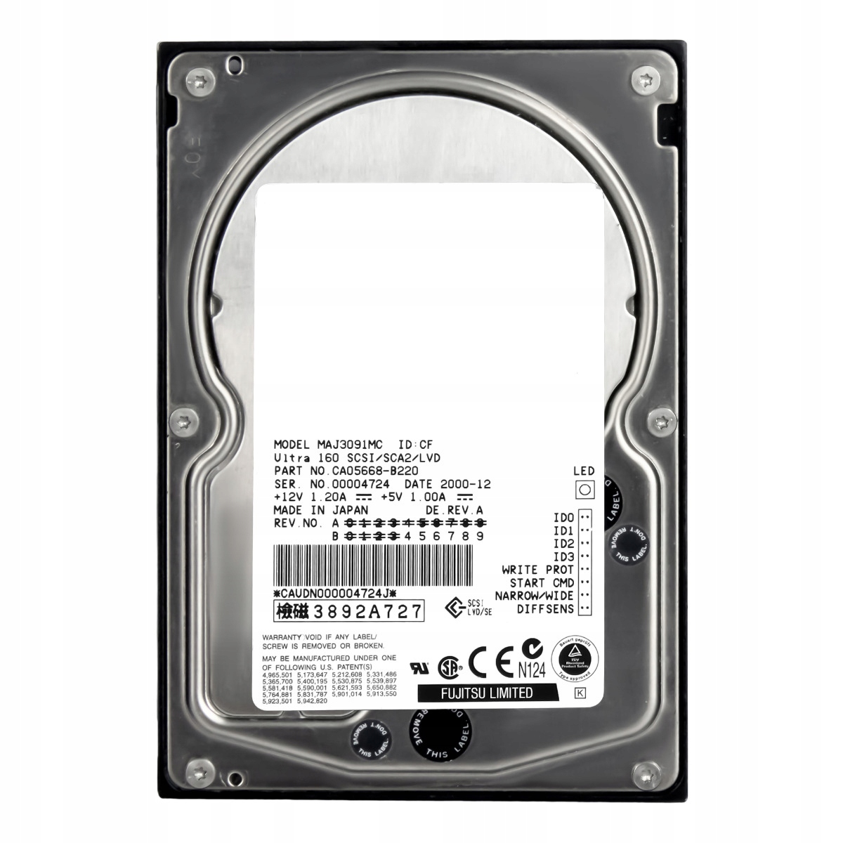 Fujitsu 9.1GB 10K 4MB Scsi U160 3.5'' KVĚTEN3091MC