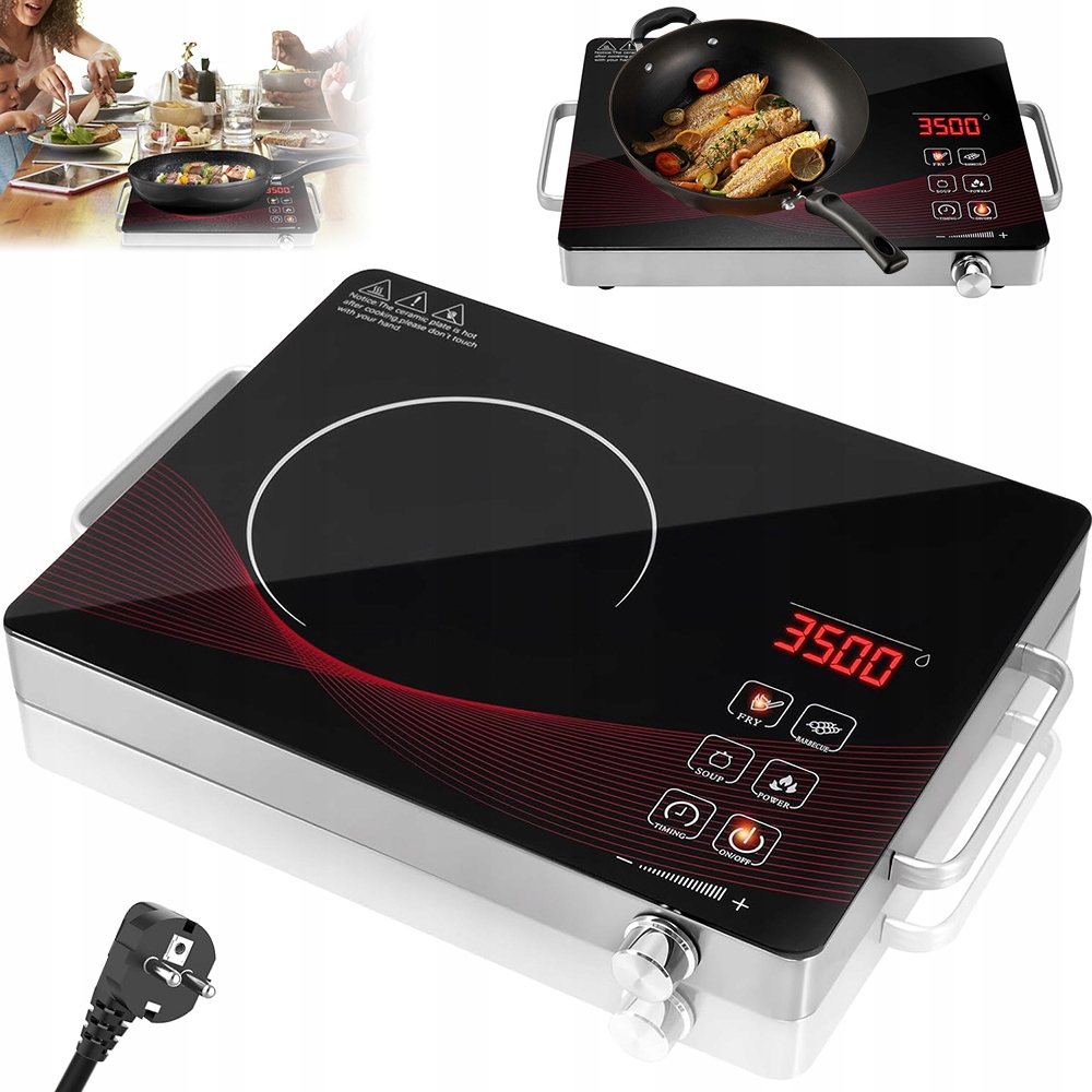 Płyta Indukcyjna Kuchenka Elektryczna Przenośna Jednopalnikowa Mocna