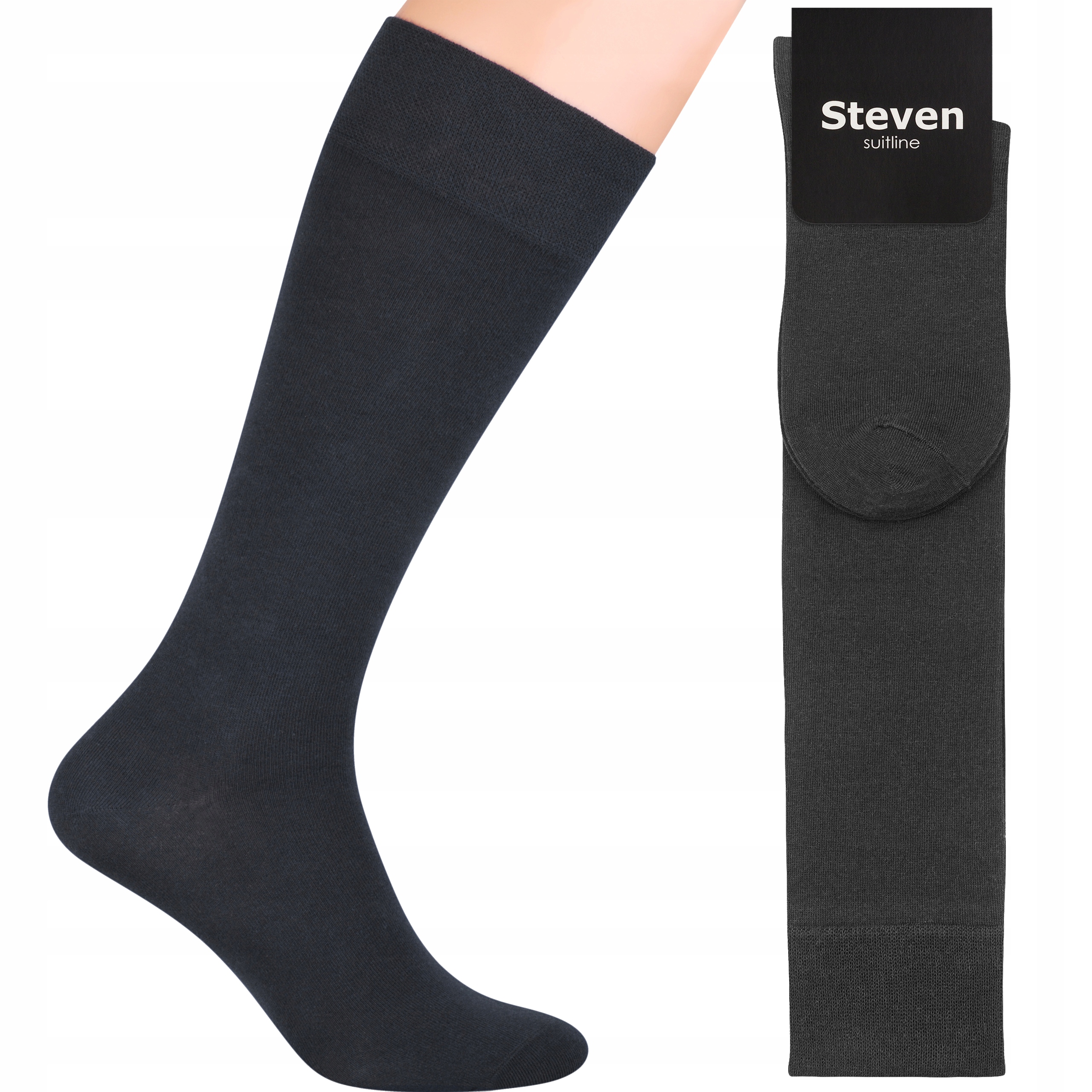 

Steven 027 Podkolanówki Męskie Bawełna Graf. 44-46