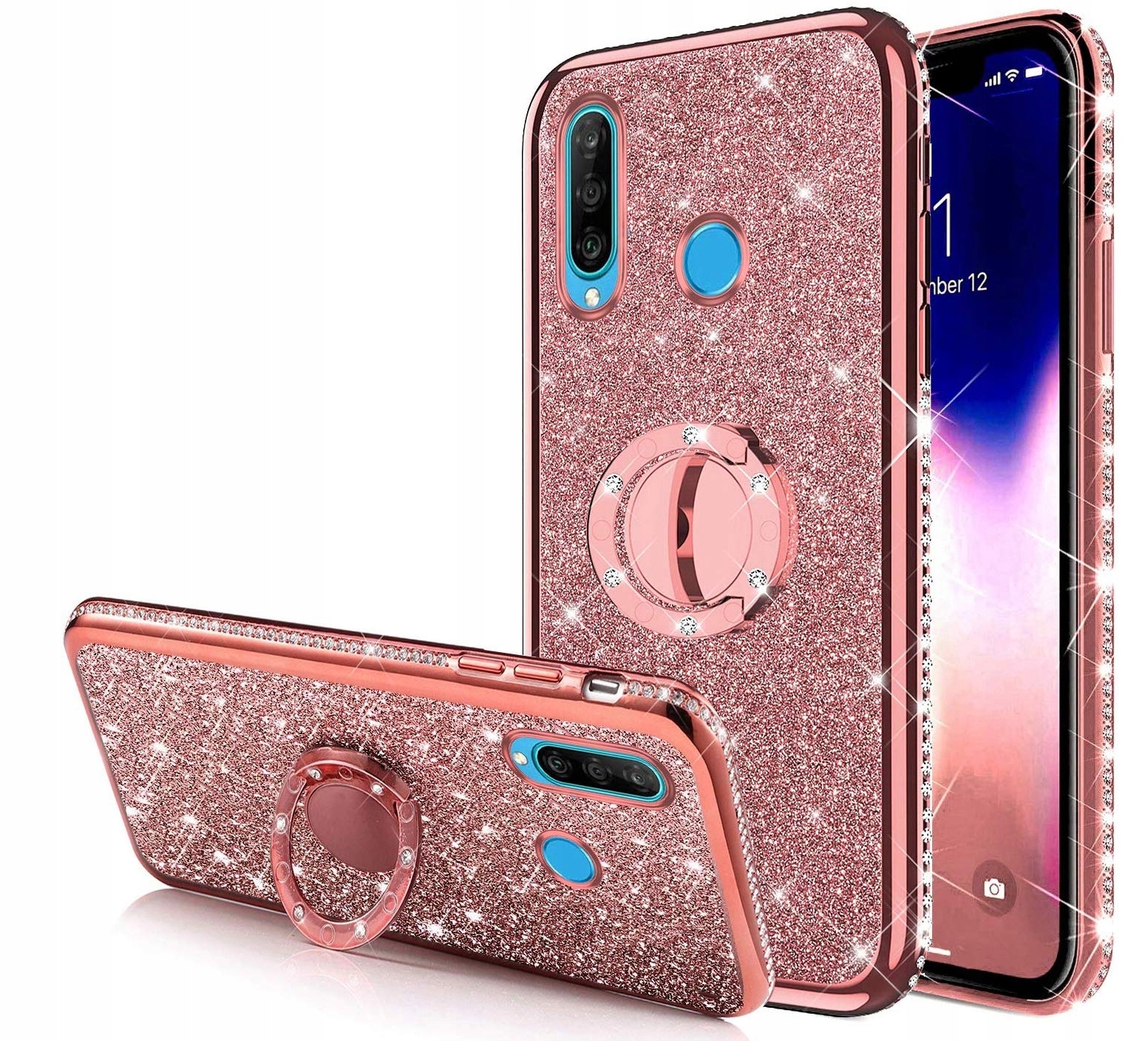 

Etui Brokat Do Huawei P30 Lite Ring Case +szkło