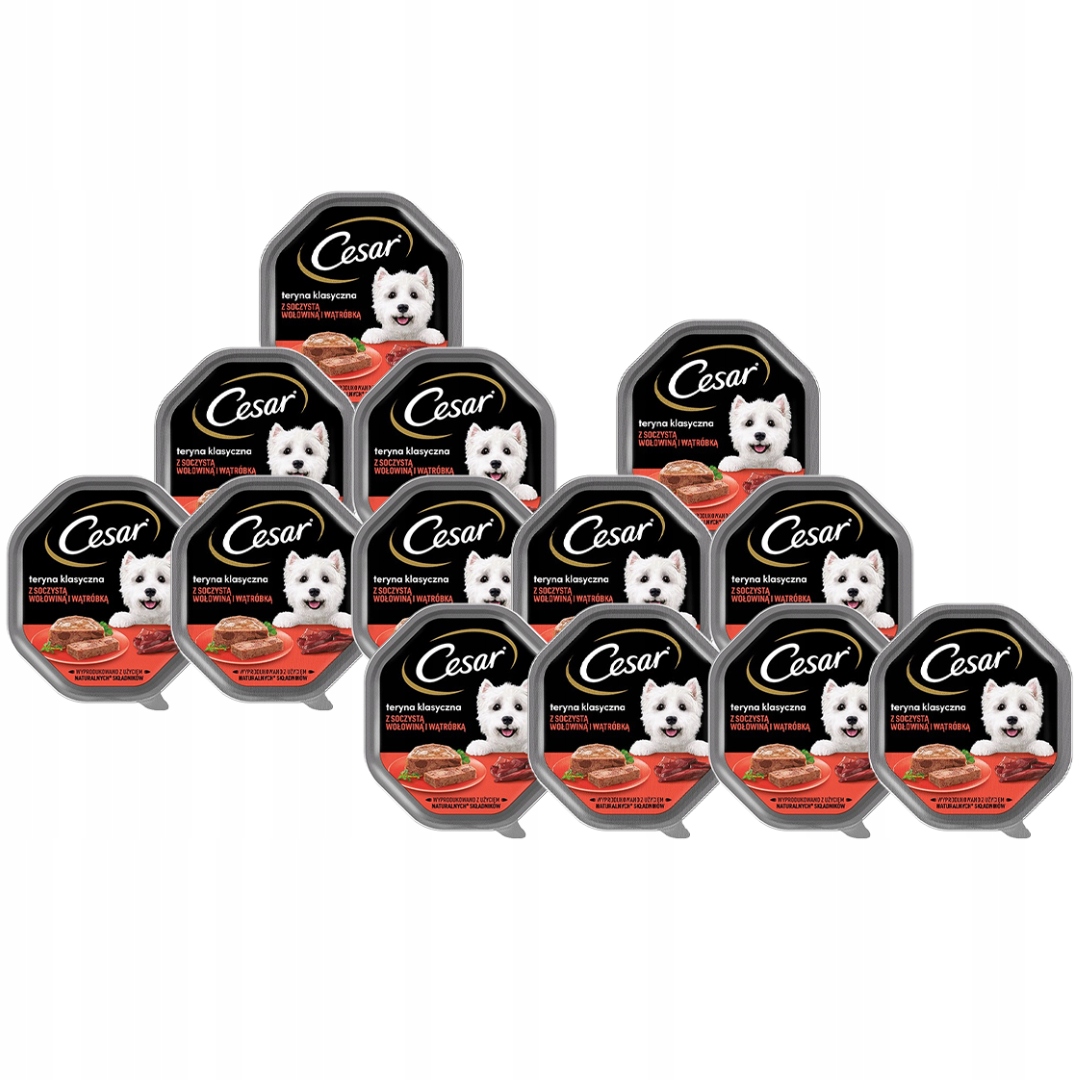 Levně Cesar vlhké krmivo pro psy hovězí maso a játra 14 x 150 g 7+7 Bonus