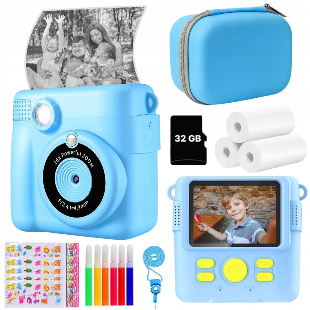 Sada Digitálního Instantního Fotoaparátu S Termotiskárnou Pro Děti