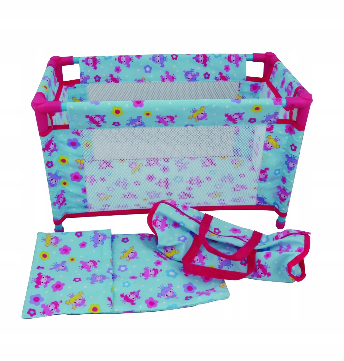 DOLLS WORLD ŁÓŻECZKO DLA LALEK DO 46CM + GRATIS