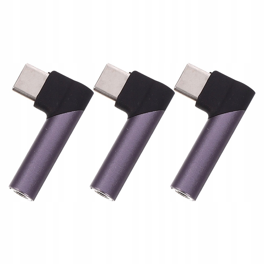 3 SZT. - ADAPTER AUDIO Z USB-C NA GNIAZDO 3.5 MM, FIOLETOWY