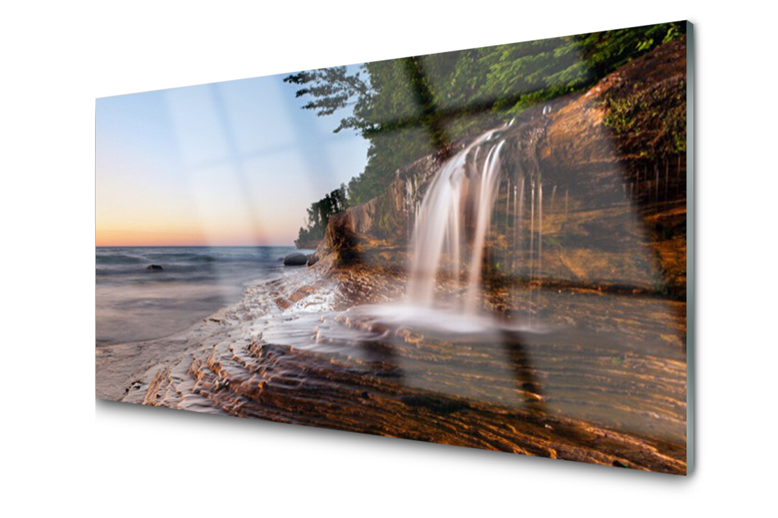 

Panel szklany dekor Wodospad 120x60 + Klej