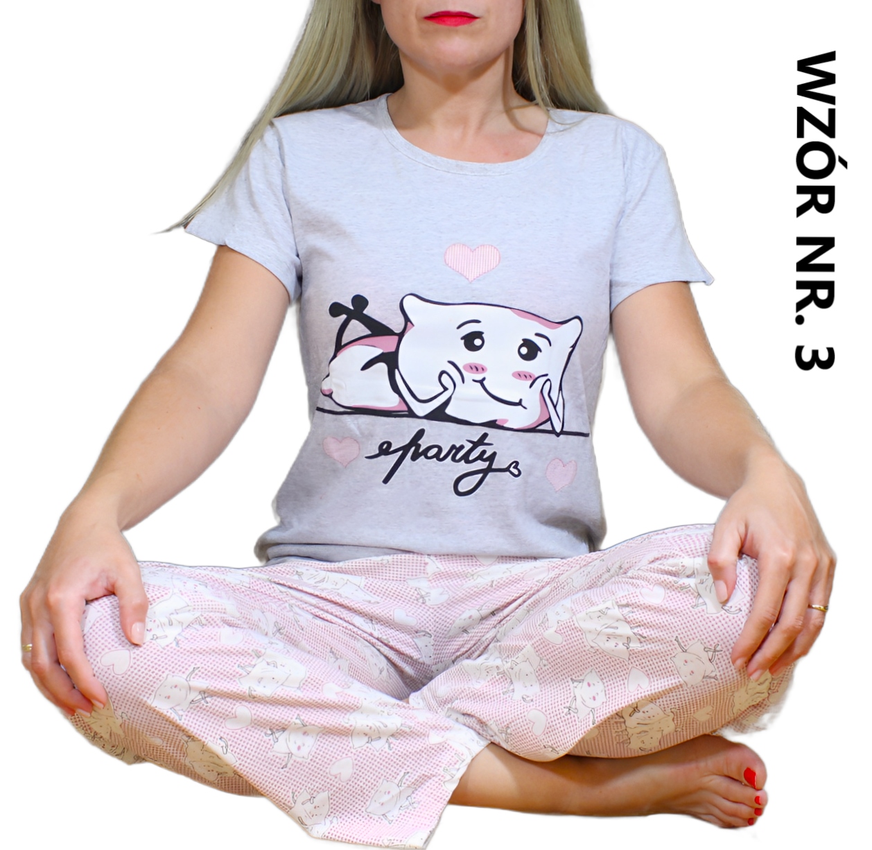 PIŻAMA DAMSKA BAWEŁNIANA KRÓTKI RĘAW DUŻO WZORÓW WYGODNA XXL Kolor wielokolorowy