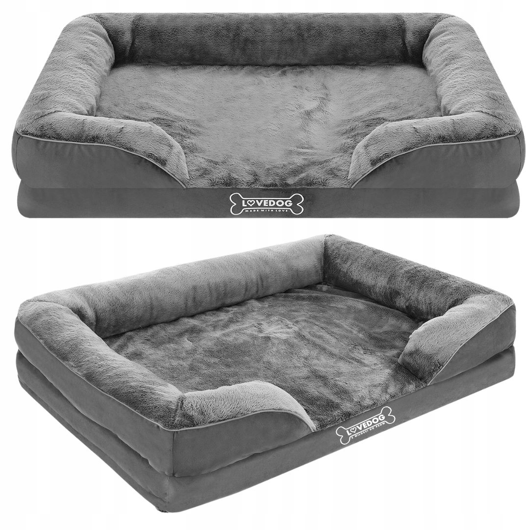 Legowisko dla Psa Ortopedyczne Duże XL 100x75 Pokrowiec na Zamek, Kanapa