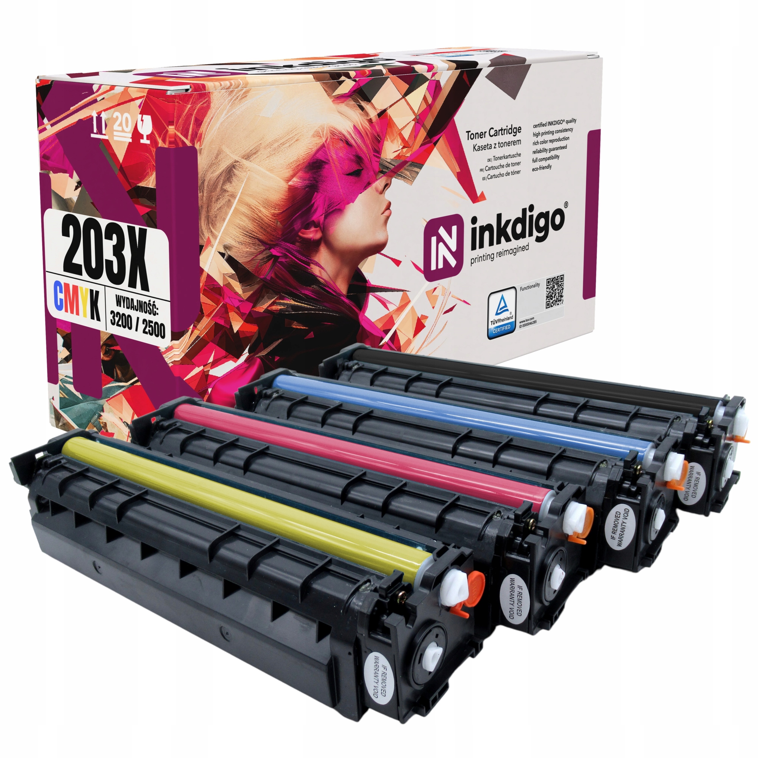 CF540X XL 4x Toner Do Drukarki Hp Color Laserjet Pro Mfp M281FDW M254dw