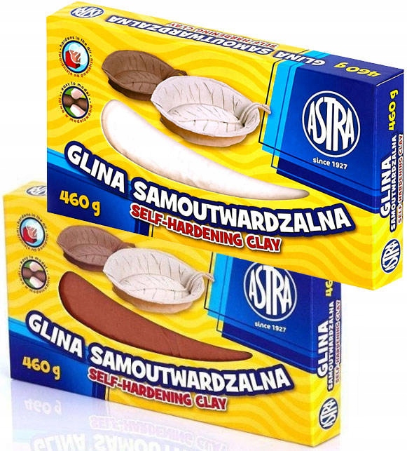 

Glina samoutwardzalna biała brązowa Astra 920g
