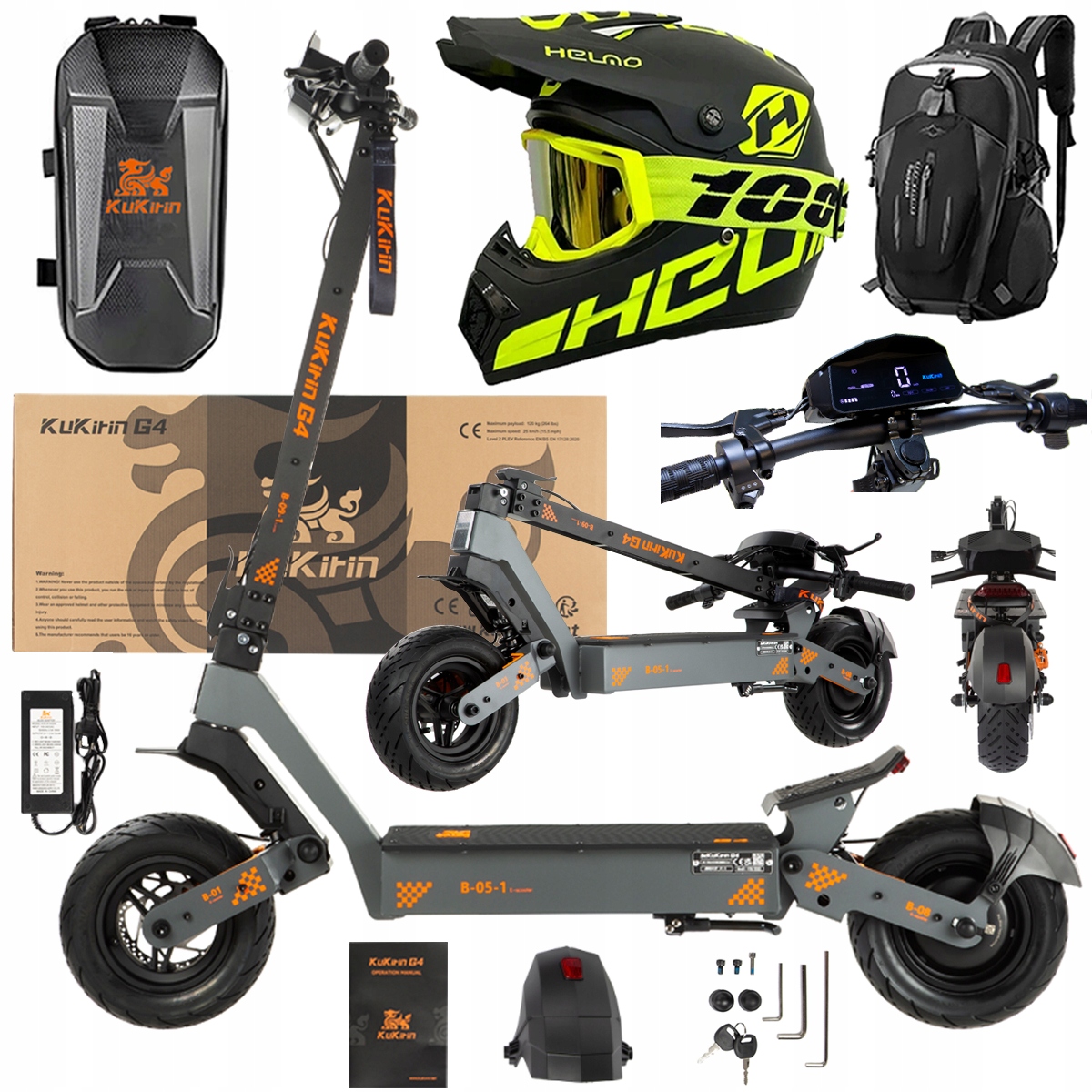 KuKirin G4 Skládací elektrická vozidla 2000W 70KM/H 60V 20Ah 75km Dárek