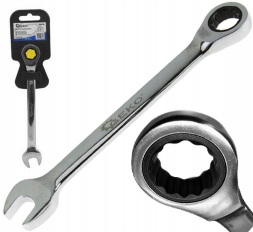 Klucz płasko oczkowy z Grzechotką CrV 8mm Surface Drive