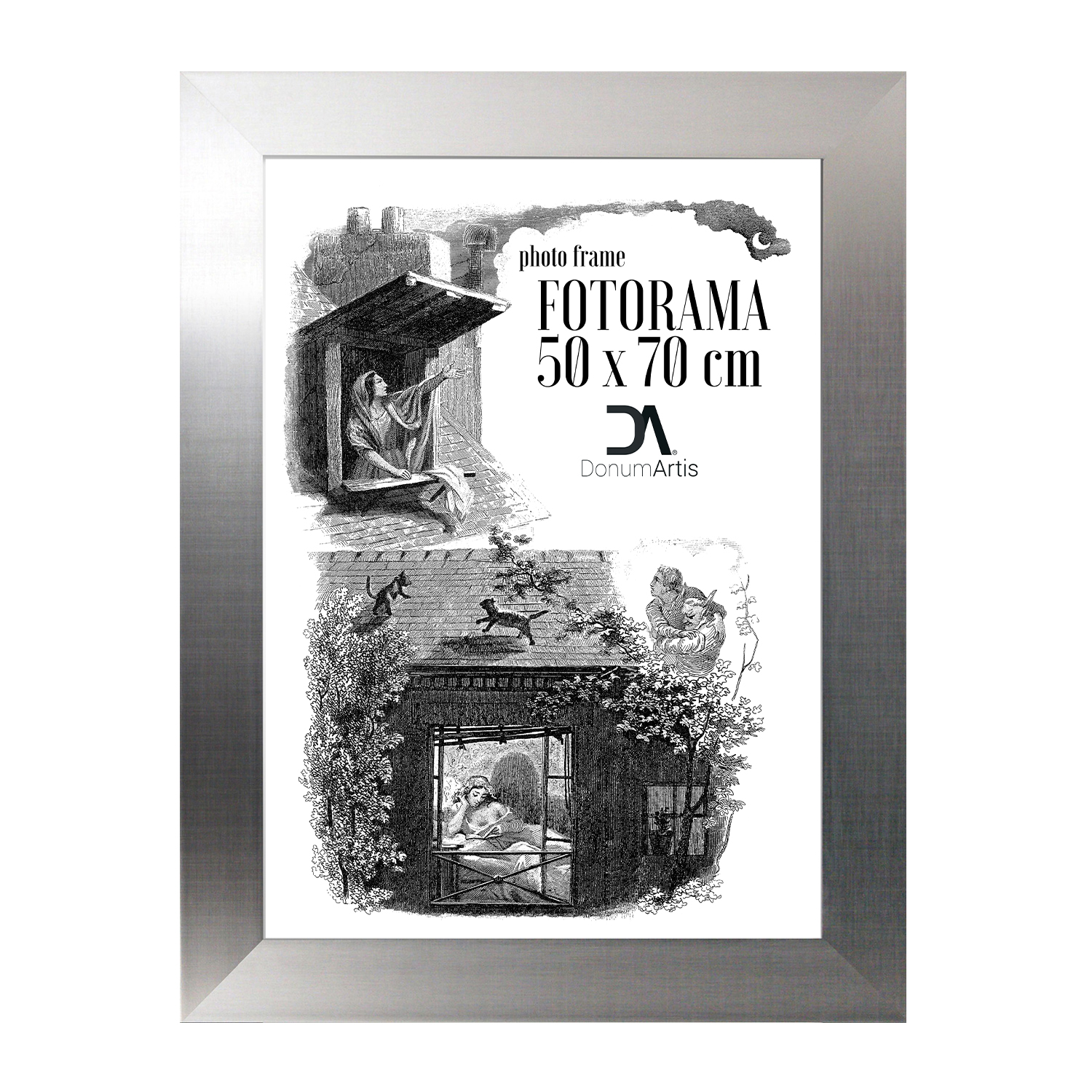 Fotorám Simple stříbrný 50x70 barva chrom nástěnný